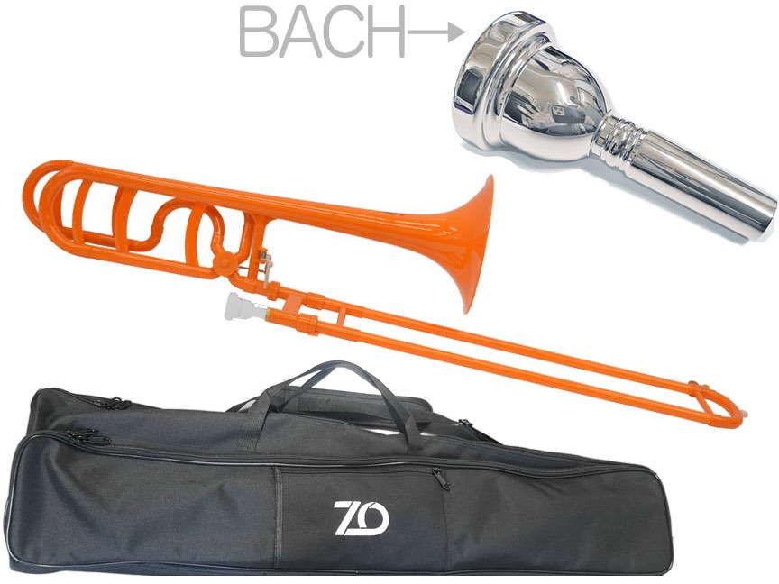 ZO ( ゼットオー ) TB-11 テナーバス トロンボーン オレンジ アウトレット プラスチック 太管 Tenor bass trombone orange BACHマウスピース セット C 北海道 沖縄 離島不可