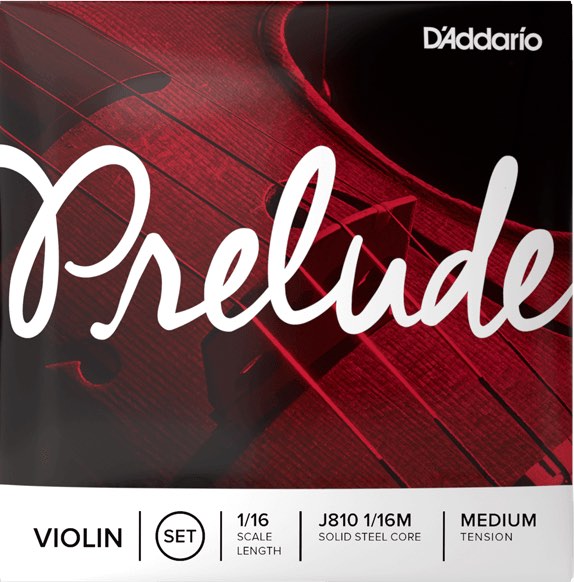【メール便出荷品】 D'Addario ( ダダリオ ) J810 1/16M プレリュード バイオリン弦 1/16サイズ 4本 セット ミディアムテンション Prelude Violin Strings set　北海道 沖縄 離島不可