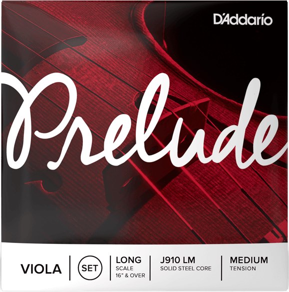 Prelude Viola Strings Prelude Viola Strings は芯線にソリッドスチールの単線を採用し、耐久性と 安定したピッチが特徴のヴィオラ弦です。独自の製法により、他のソリッドスチール弦に比べ滑らかな弾き心地と温かみのある音色が特徴で、ビギナーにもお勧めの弦となっています。 &nbsp; D'Addario Orchestral Viola Strings　ダダリオ オーケストラ弦&nbsp; ヴィオラ弦 ■J910 LM PRELUDE SET LNG MED Viola Strings SET ■Prelude Viola Strings ■Long Scale ロングスケール ■Medium Tension ミディアムテンション※パッケージに変更がでる場合があります。 弦切れなど保証はありません。 &nbsp;