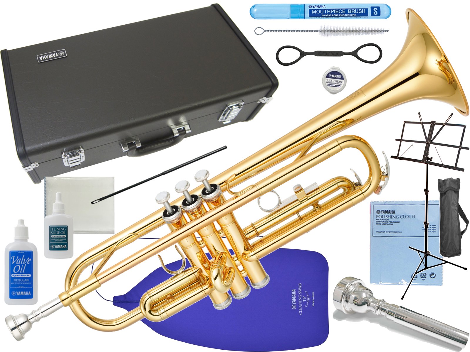 YAMAHA ( ヤマハ ) YTR-2330 トランペット ラッカー 管楽器 B♭Trumpets YTR-2330-01 gold 本体 BACH マウスピース セット S　北海道 沖縄 離島不可