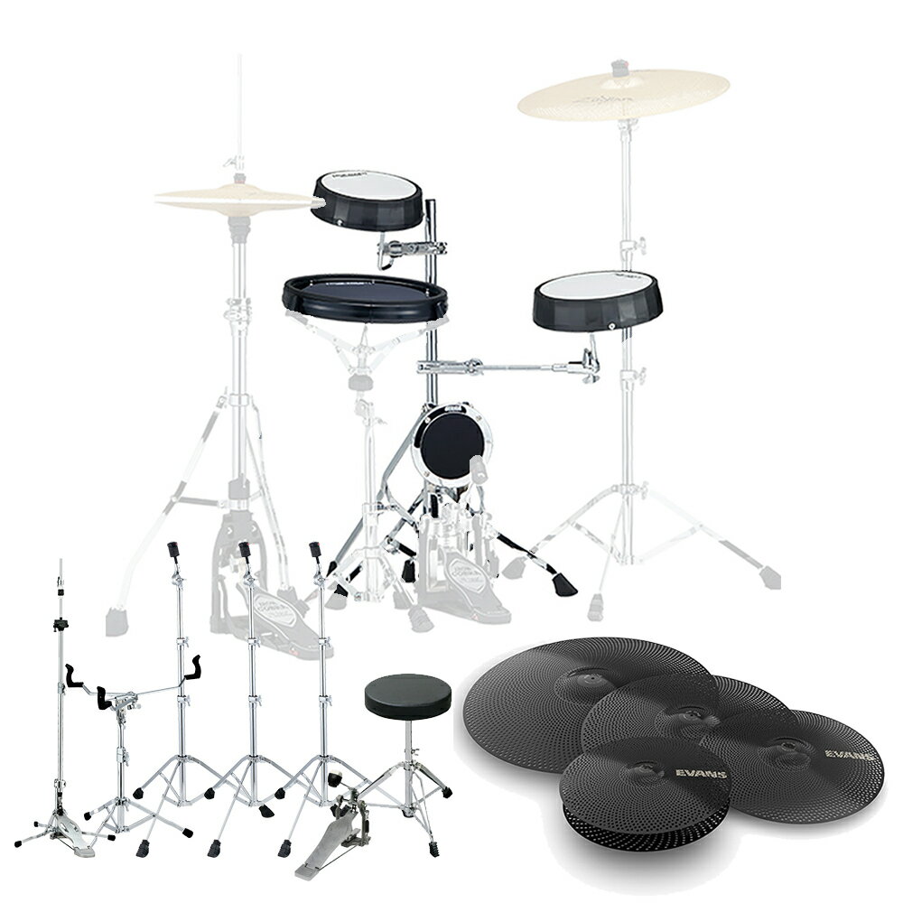 TAMA タマ 新感覚 練習パッド TTK4S 消音シンバル付き練習セット 【TTK4S】 ドラム 自宅 練習 打感 シェル鳴り 生ドラム練習