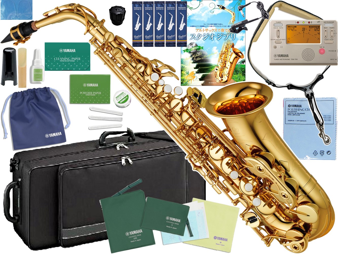 YAMAHA ( ヤマハ ) YAS-480 アルトサックス ラッカー ゴールド 管楽器 Alto saxophone gold バードストラップ ジブリ セット H　北海道 沖縄 離島不可