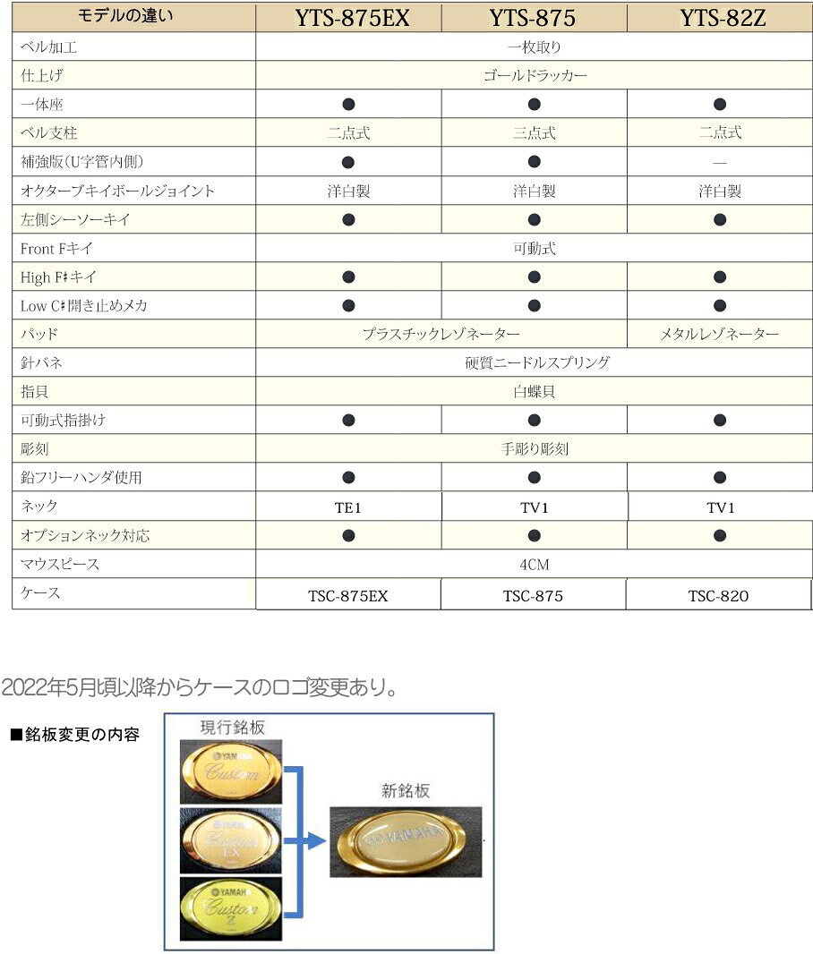 YAMAHA ヤマハ 5年保証サービス対象 YTS-82Z テナーサックス カスタムZ ゴールド C...