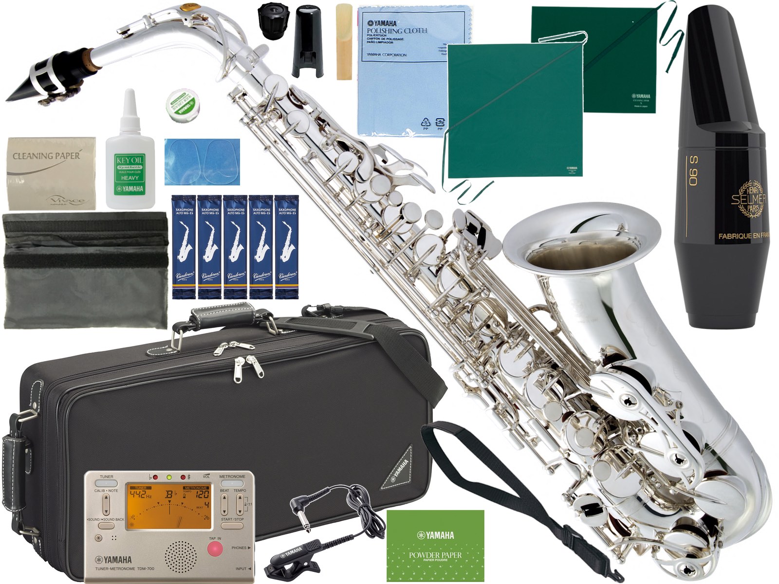 YAMAHA ( ヤマハ ) YAS-62S アルトサックス 銀メッキ スタンダード 管楽器 silverメッキ Alto saxophone セルマー S90 セット F　北海..