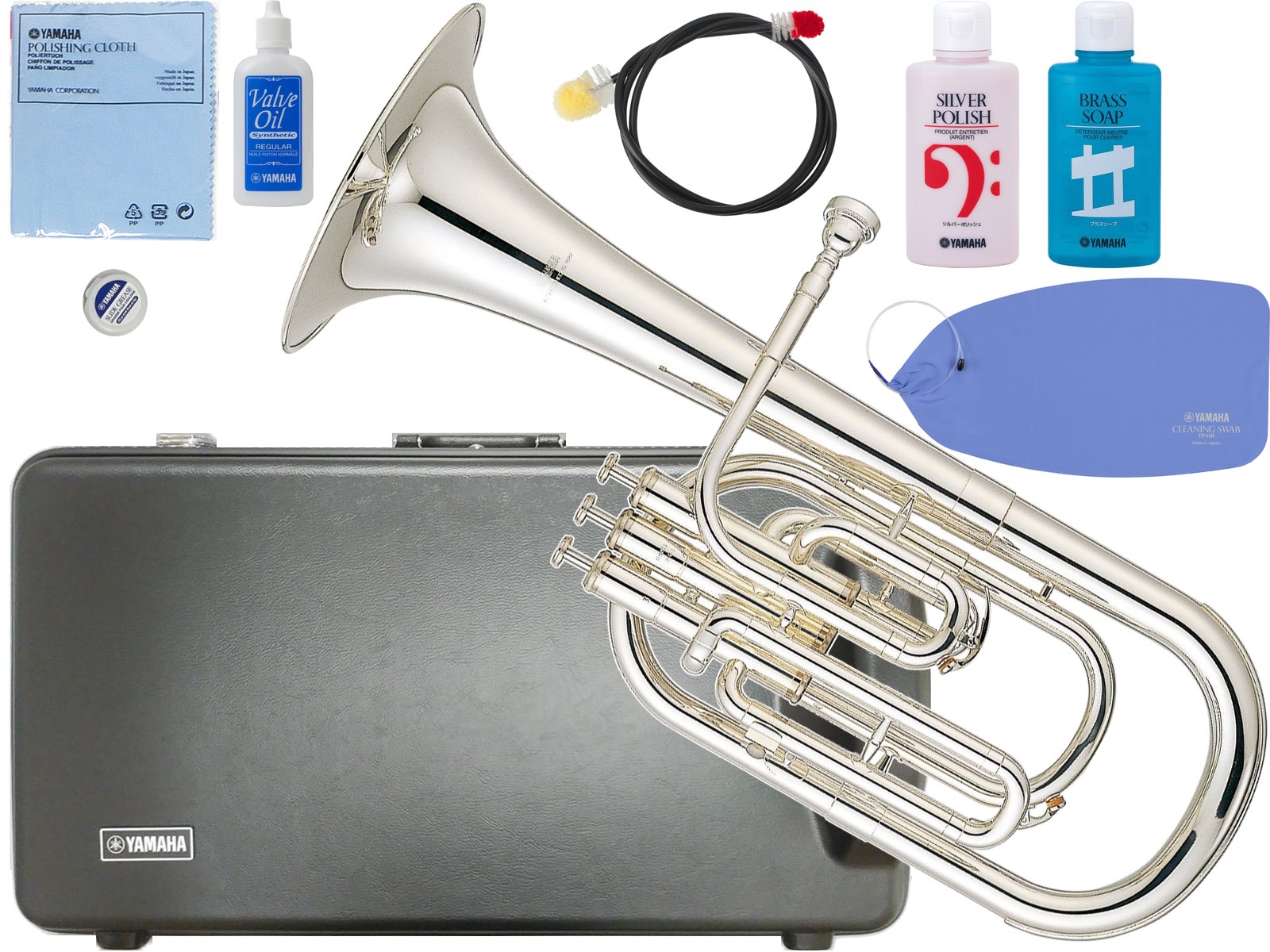 YAMAHA ( ヤマハ ) YAH-203S アルトホルン 銀メッキ 正規品 E♭ 3ピストン トップアクション 管楽器 Eb alto horn セ…