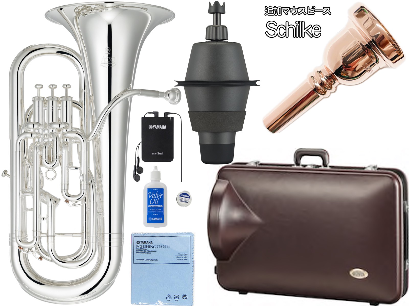 YAMAHA ( ヤマハ ) YEP-642S ユーフォニアム Neo 銀メッキ 4ピストン 太管 コンペンセイティング B♭ Euphonium Schil…