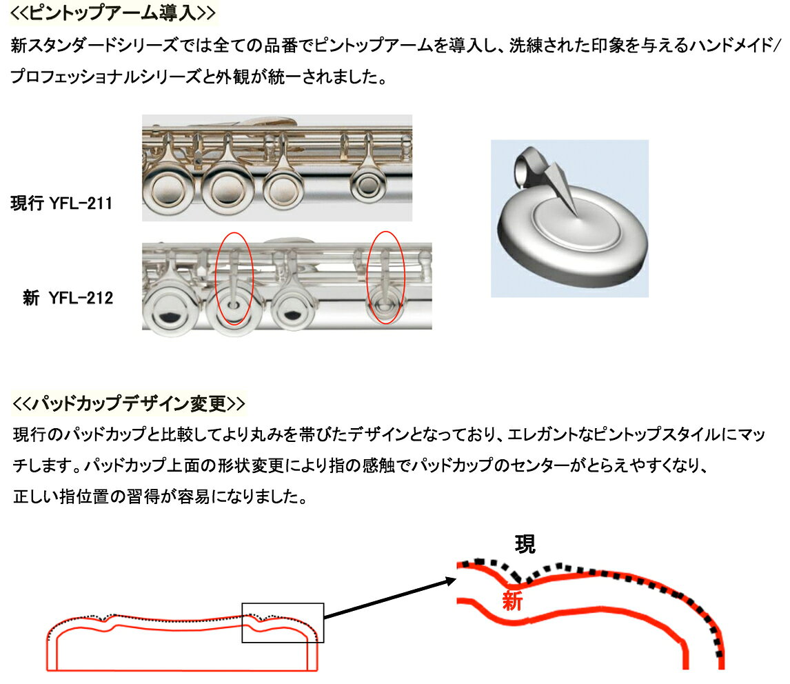 YAMAHA ヤマハ 5年保証サポート対象 YFL-212 フルート Eメカニズム 銀メッキ 管楽...