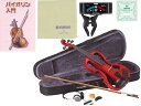CarloGiordano ( カルロジョルダーノ ) EV-202 RED レッド エレクトリック バイオリン 4/4 Silenzia サイレント 楽器 EV202 TRD セット F 北海道 沖縄 離島不可(2)