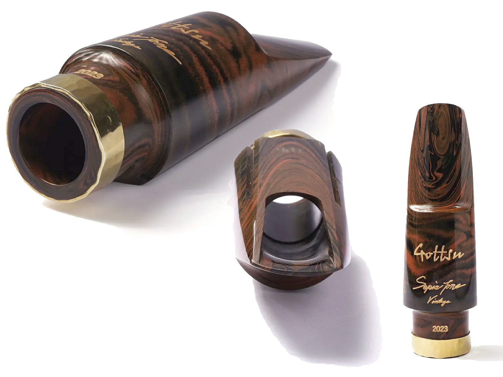 Gottsu ( ゴッツ ) 110 セピアトーン ヴィンテージ シグネチャー マーブル 2023 テナーサックス マウスピース Sepia Tone Vintage Signature Marble　北海道 沖縄 離島不可 Original Hand Crafted 日本製