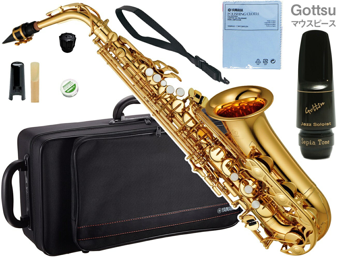 YAMAHA ( ヤマハ ) YAS-280 アルトサックス ラッカー 管楽器 Alto saxophone gold セレクトジャズマウスピース セット R　北海道 沖縄 離島不可