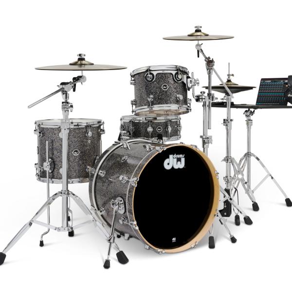 DW ( ディーダブル ) DWe 4-Piece Complete Bundle Kit Black Galaxy FinishPly【代引不可 】 電子ドラム エレドラ ドラムセット アコースティックドラム 宅録 レコーディング ステージ 最高峰