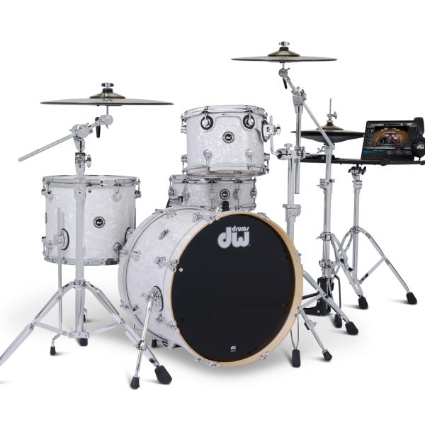 DW ( ディーダブル ) DWe 4-Piece Complete Bundle Kit White Marine Pearl FinishPly【代引不可 】 電子ドラム エレドラ ドラムセット アコースティックドラム 宅録 レコーディング ステージ 最高峰