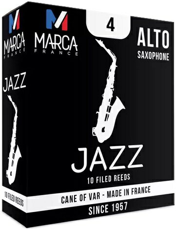 【メール便出荷品】 MARCA ( マーカ ) ジャズ アルトサックス リード 4番 ファイルドカット 10枚 1箱 Alto saxophone reed JAZZ filed cut 4.0　北海道 沖縄 離島不可