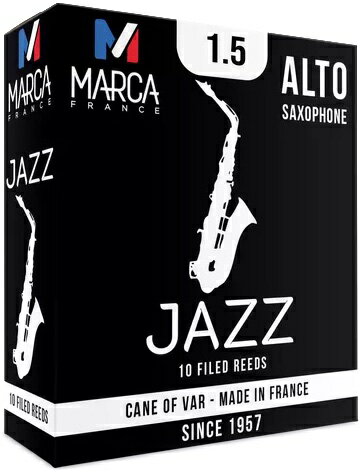 【メール便出荷品】MARCA ( マーカ ) ジャズ アルトサックス リード 1.5 ファイルドカット 10枚 1箱 Alto saxophone reed JAZZ filed cut 1-1/2　北海道 沖縄 離島不可