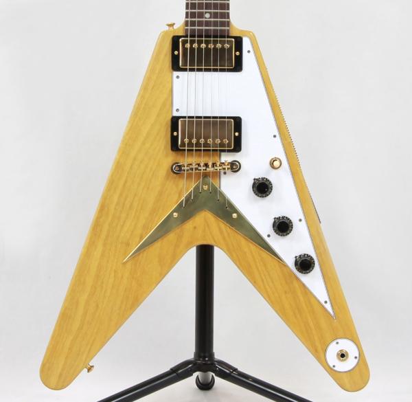 Gibson Custom Shop 1958 Korina Flying V Reissue White Pickguard Natural USA ֥ ॷå ꡼ ե饤V 831436