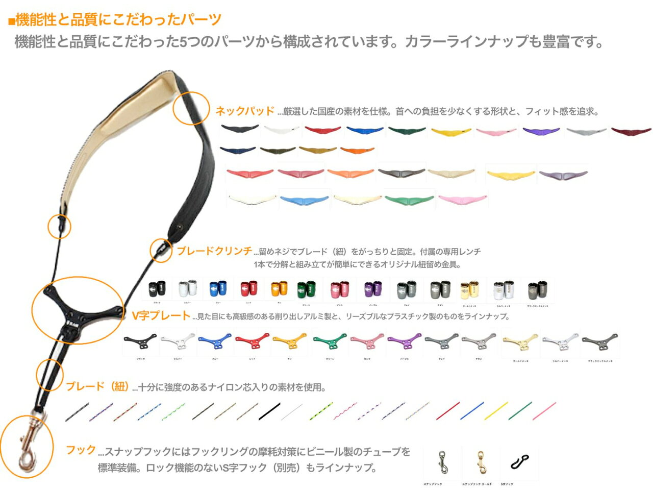 【メール便出荷品】 B.AIR ( ビーエアー ) バードストラップ カスタマイズ ワイド ...
