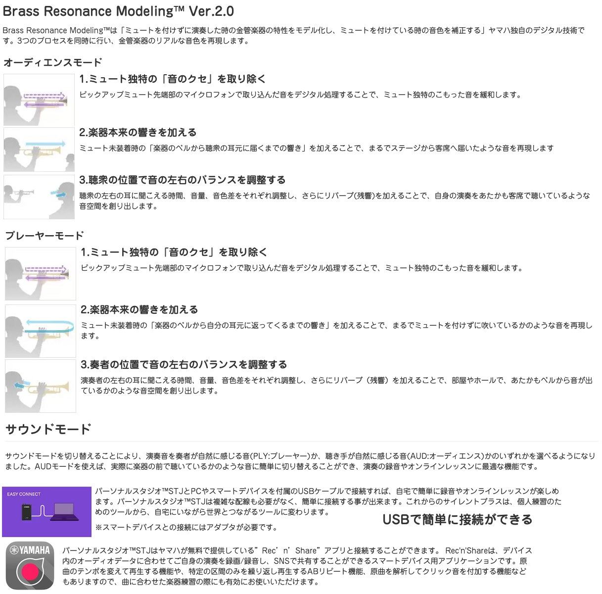 YAMAHA ヤマハ SB3J ホルン サイレントブラス ミュート PM3X-2 パーソナルスタジオ...