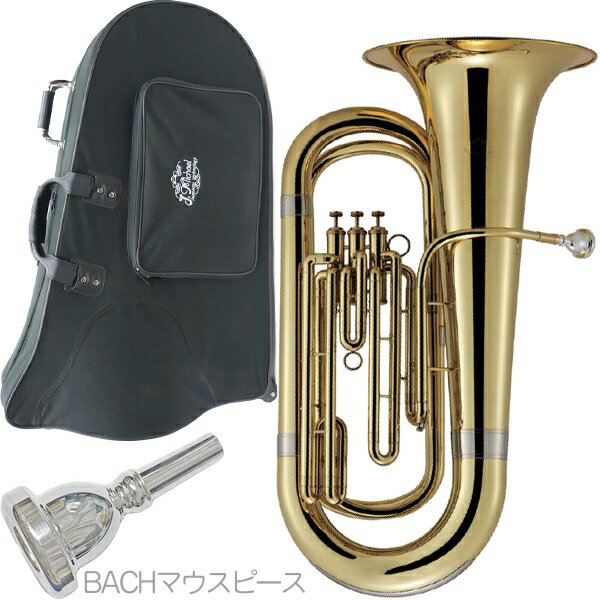 J Michael ( Jマイケル ) TU-2000 チューバ アウトレット ラッカー 3ピストン 小型 管楽器 B♭ TUBA GOLD セット B　…