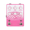 ノイズ作り等、音の冒険を体験したい方にもってこいのエフェクターです Earth Quaker Devices Rainbow Machine Polyphonic Pitch Shifter &nbsp; レインボーマシーンはノイズ作り等、音の冒険を体験したい方にもってこいのエフェクターです！ レインボーマシーンはポリフォニックハーモニー、4度下から3度上まで無調で設定できます。さらにオクターブを追加する事も可能です。 そして、レインボーマシーンのコントロールの最大の特徴、Magicでピッチにフィードバックを掛ける事によって原音をことごとく壊して行きます！ 独立してオン、オフが可能で、Trackingの設定と兼用する事によってこれをオンすると、ピッチが暴れ出し、さらにはゴロゴロと音階が崩れ落ちて行きます！ レインボーマシーンは使う機材を選びません。 ベース、キーボード、ボーカル、打楽器、ゲーム、映画やテレビの効果音作り等、色んな楽器と色んな場面で使用されています 。 Trackingやエクスプレッションペダルを使ってリアルタイムにピッチを変化させる事で今までに聞いた事も無い効果音的な音も作れるでしょう！ このバージョンアップされたレインボーマシーンはオリジナルからのさらなる変化を経て出力を増やし、ディレイタイムも長くコーラス効果も深く掛かる様になりました。Activate(1)とMagic(2)スイッチはFlexi-Switch&reg;が搭載され、ソフトスイッチに変更された事によりエフェクト音のキャラクターをさらに強く出す事を可能にしながらも、使いやすい物になりました。 DSPチップを利用したわざと不完全に起きる不思議なピッチシフトで、キラキラと転げ落ちる様なデジタルながらも生きている様なフィーリングを持ったエフェクト音を作り出せます。 Pitch(3)ノブでハーモナイザーのピッチの設定を行い、一番左に回し切った状態で下の4th、一番右に回し切った状態で上の3rdになります。12時の方向でユニゾンです。こちらは外部エクスプレッションペダルでリアルタイムでの操作が可能で、Primary(4)で設定したハーモニーの音量を設定します。 [プロのコツ：Pitchを12時方向に設定する事によってコーラスの様な使い方ができます。Primaryを使ってエフェクト音を調整し、Trackingでディレイタイムを設定します。Trackingを右に回すとタイトなショートディレイが得られ、左に回すとディレイタイムが上がりアンビエント感が増します] Tracking(5)は原音に対してエフェクト音の出るタイムラグの設定になります。Tone(6)は高音域のみに効き、右に回すとブライトに、左に回すとビンテージ感のあるダークな雰囲気に変わります。 Secondary(7)はPitchで設定したハーモニーのオクターブを作り出します。Pitchが12時以上の方向に設定されている場合はオクターブ上が足され、Pitchが12時以下の方向に設定されている場合はオクターブ下が足されます。Pitchが12時方向に設定されている場合はSecondaryはモジュレーションの掛かったダブリング効果を生み出します。この部分をうまく使って擬似的はシマーサウンドを作ったり、低音域に揺れを与えたりができます。どこまで不思議な感覚を生み出せるか。ここから先はアナタ次第です。 そしてMagic(8)を兼用する事によってさらに不思議に音を変化させる事が可能です。これはPrimaryとSecondaryで作られた音を再度回路上に戻すフィードバックの設定で、この二つのノブの設定によって誰にも予想の付かない沢山の不思議な音を生み出します。 Magicがオンの時にMagicノブの設定を低くしている時は、他のノブの設定に関わらず幾分のリピート音が得られます。そこからMagicを上げるとアンビエント感やレゾナント感が増し、自己発振寸前の様な持続音、ピッチシフトディレイやメタリックなデジタルフランジャー 、そして歪みが乗った様な音まで作る事ができます。自分では思いつかなかった様な様々な音色が繰り出されます。その上でTrackingを色々動かす事によってMagicはピッチの上げ下げを繰り返したり、カオスで過激なコーラスへの変化等さまざまなキテレツな音を生み出します。 そんな過激なモノは少しだけで良いって？ご心配なく。MagicボタンはFlexi-Switch搭載で、モーメンタリー方式のスイッチの様にも扱えます。その際はMagic機能の音が欲しい時だけMagicボタンを押し続け、Magic機能が必要無ければスイッチを離すだけです。ラッチ式にもなりますので、その際は通常のエフェクトペダルの様にオン/オフでスイッチをその都度押すだけです。 [プロのコツ：ワープする様なピッチの変化はPitchノブの設定の仕方に関わってきます。12時の方向以上に設定しているとキラキラ感の有るピッチは上昇し続けて、12時の方向以上に設定していると、コロコロと坂道を転げ落ちる様にピッチは下がり続けます。Magic機能を使いこなす時に重要な部分となります。] 寸法 : 118 x 93 x 57 (mm) 消費電流 : 68 mA 入力インピーダンス : 1 MOhm 出力インピーダンス : &lt;1 kOhm EXP Jack 本体上部に位置します。外部エクスプレッションペダルでPitchのコントロールが可能になります。その際は本体上のPitchの設定は無効になります &nbsp;　