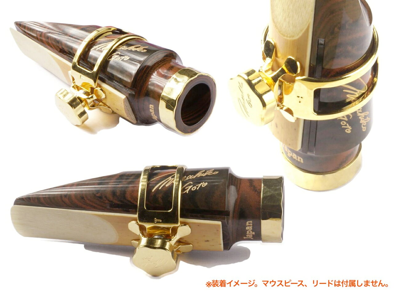 Gottsu ゴッツ リガチャー キャップ セット ビンテージブラス製 金メッキ アルトサ...