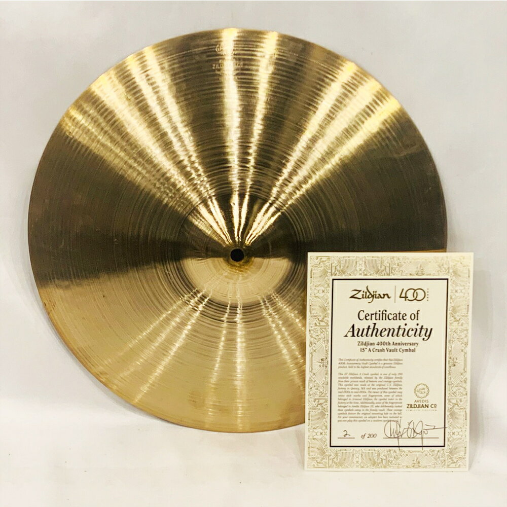 Zildjian ( ジルジャン ) 400th Anniversary Limited Edition Vault Cymbal 15