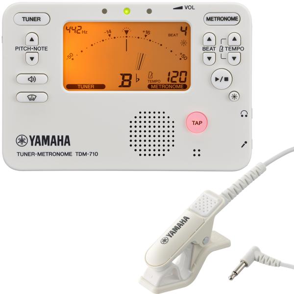 【箱ボロアウトレット】【メール便出荷品】 YAMAHA ( ヤマハ ) TDM-710IV アイボリーホワイト チューナーメトロノーム チューナーマイク TM-40IV セット metronome tuner ivory 旧 TDM-700　北海道 沖縄 離島不可