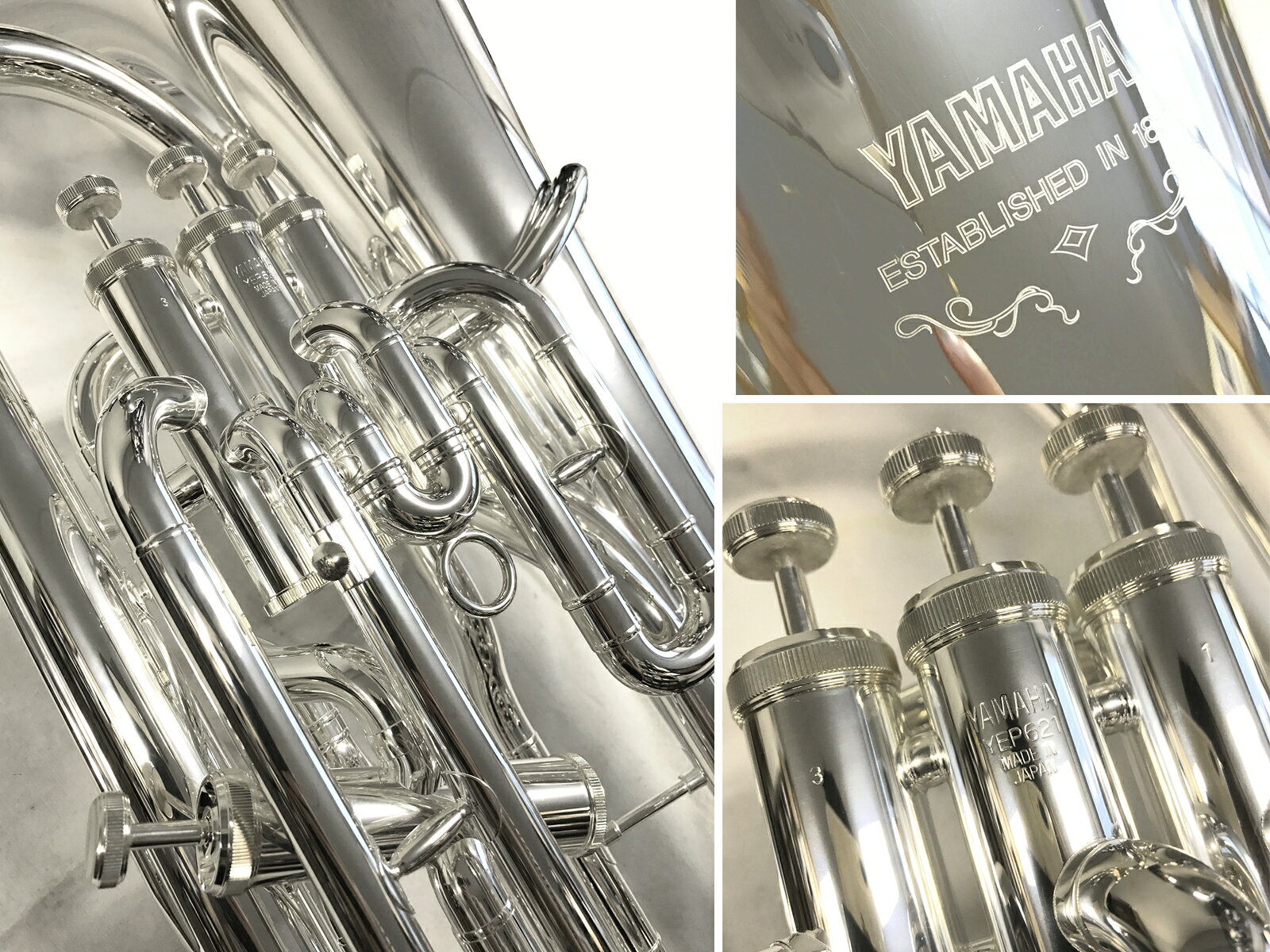 ワタナベ楽器 楽天SHOPのYAMAHA ヤマハ 5年保証サポート対象 YEP-621S ユーフォニアム 銀メッキ 4ピストン 太管 TDM-700DARL アリエル セットL　以下対応不可 北海道 沖縄 離島 代引き｜アングル2