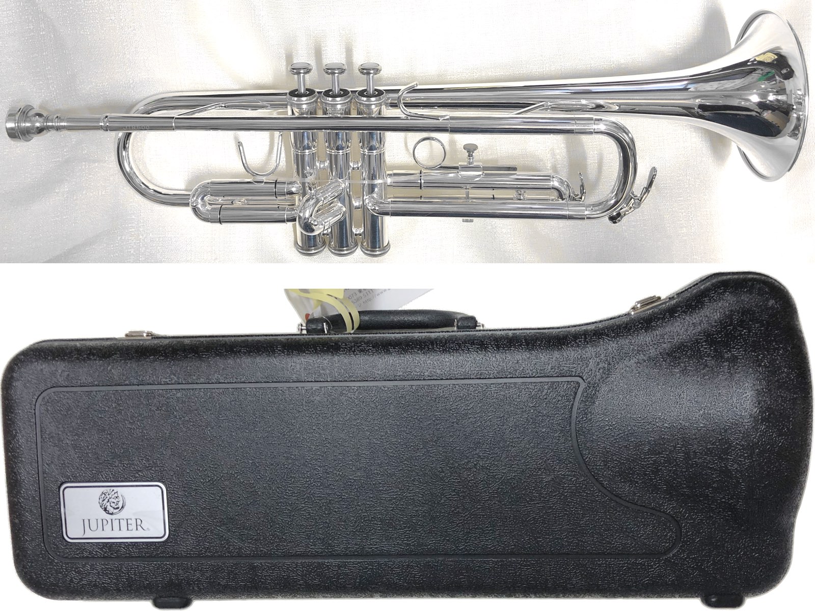 ワタナベ楽器 楽天SHOPのJUPITER ジュピター JTR500S トランペット 銀メッキ 管楽器 B♭ JTR-500 Trumpet SILVERメッキ BEST BRASSマウスピース セット J　北海道 沖縄 離島不可｜アングル3