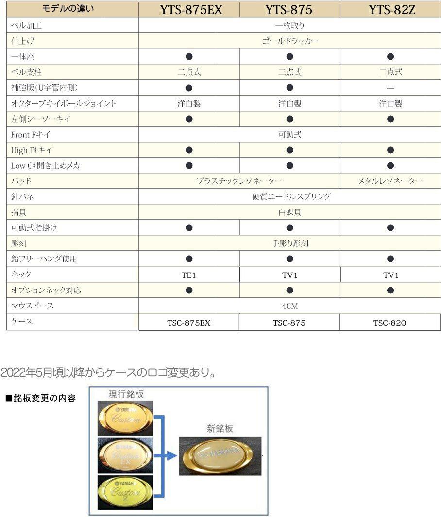 YAMAHA ヤマハ 5年保証サービス対象 YTS-82Z テナーサックス カスタムZ ゴールド C...