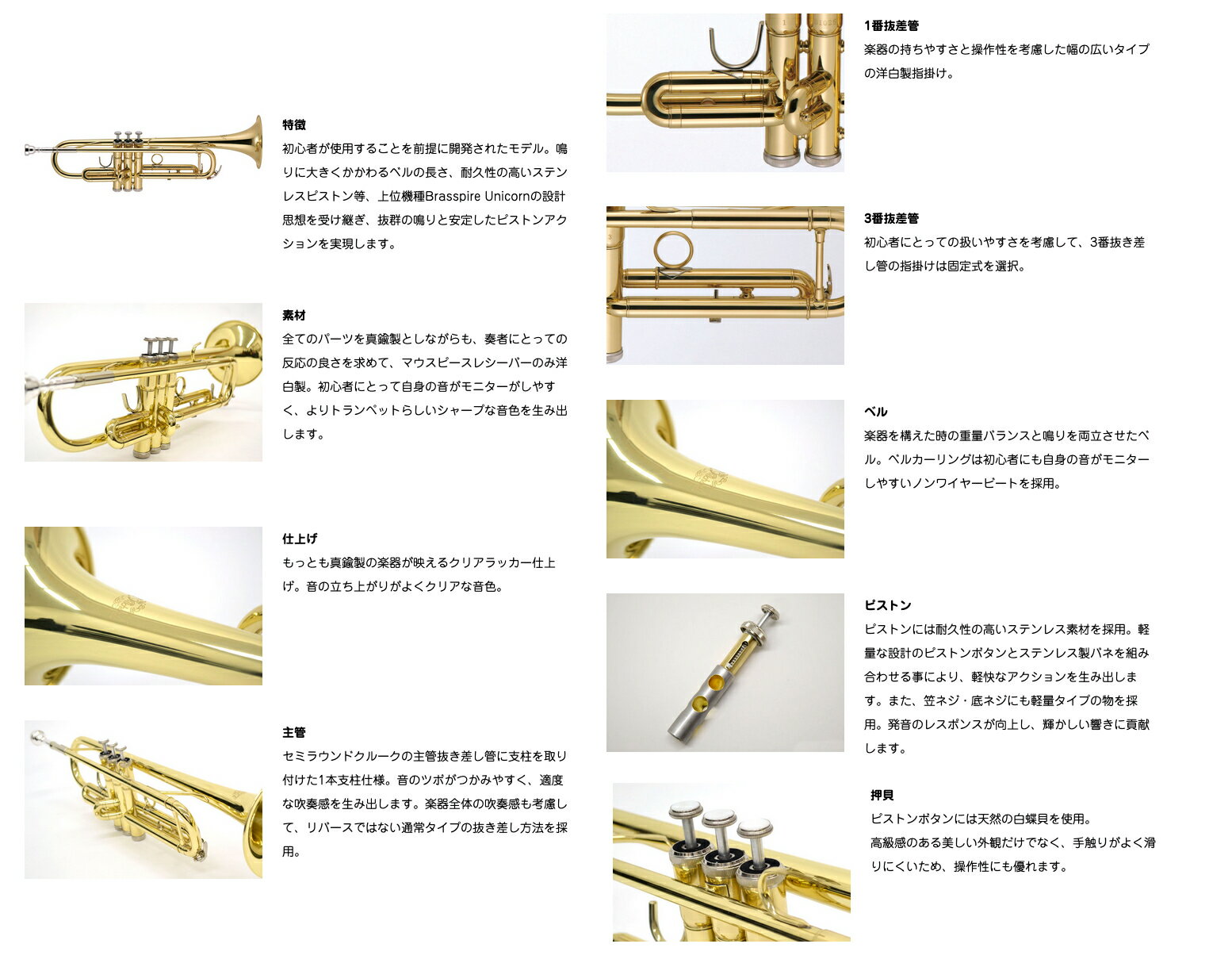 J Michael Jマイケル 3年保証 TR-200 トランペット ラッカー ゴールド B♭ Trumpet セットL　北海道 沖縄 離島不可 代引不可 同梱不可