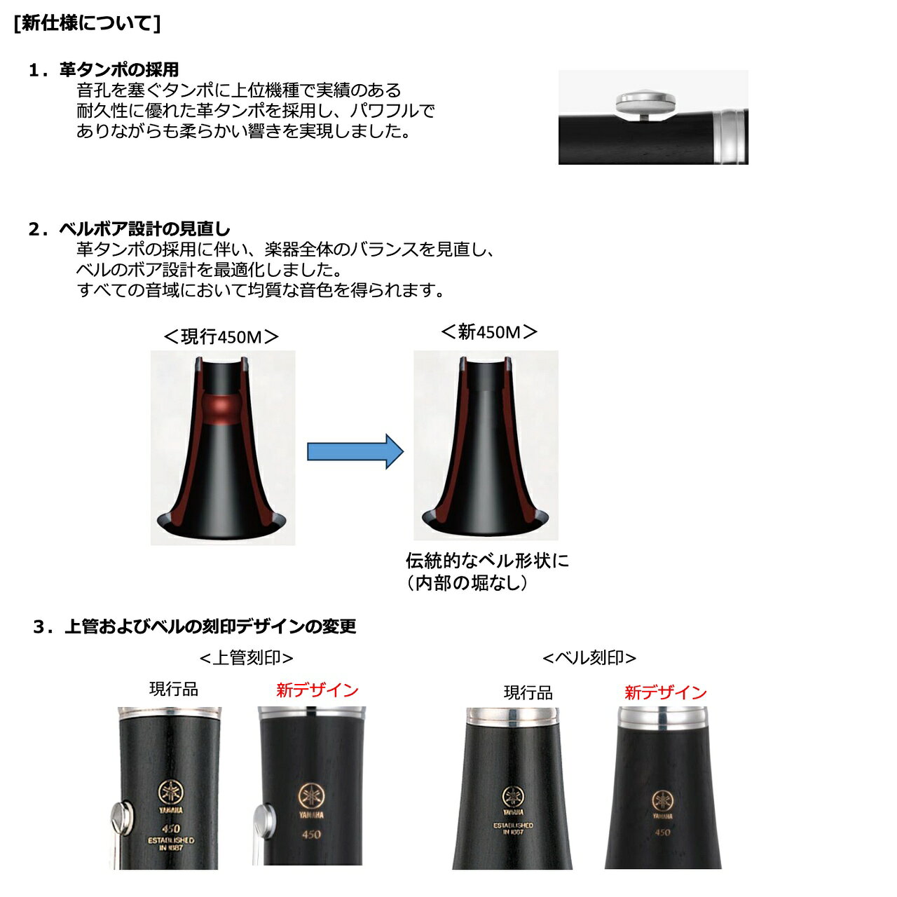 YAMAHA ヤマハ 5年保証対象 新仕様 YCL-450M B♭ クラリネット Duet+ 木製 グラナデ...