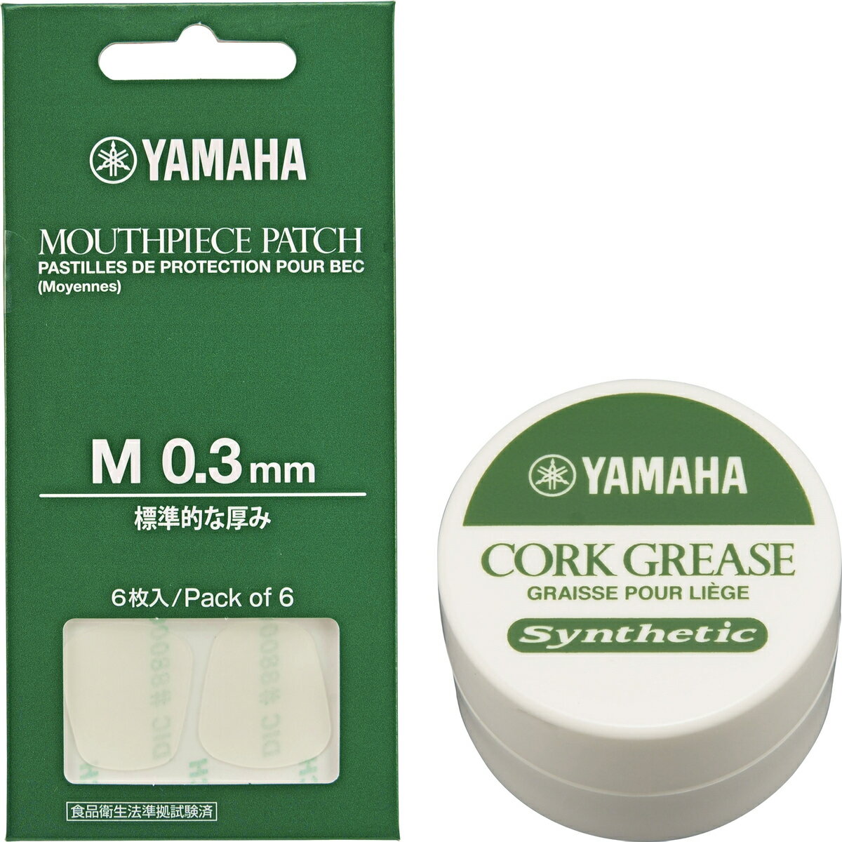 【メール便出荷品】 YAMAHA ヤマハ MPPA3M3 マウスピースパッチ Mサイズ 0.3mm シール 6枚入り CG4 コルクグリス セット 北海道 沖縄...