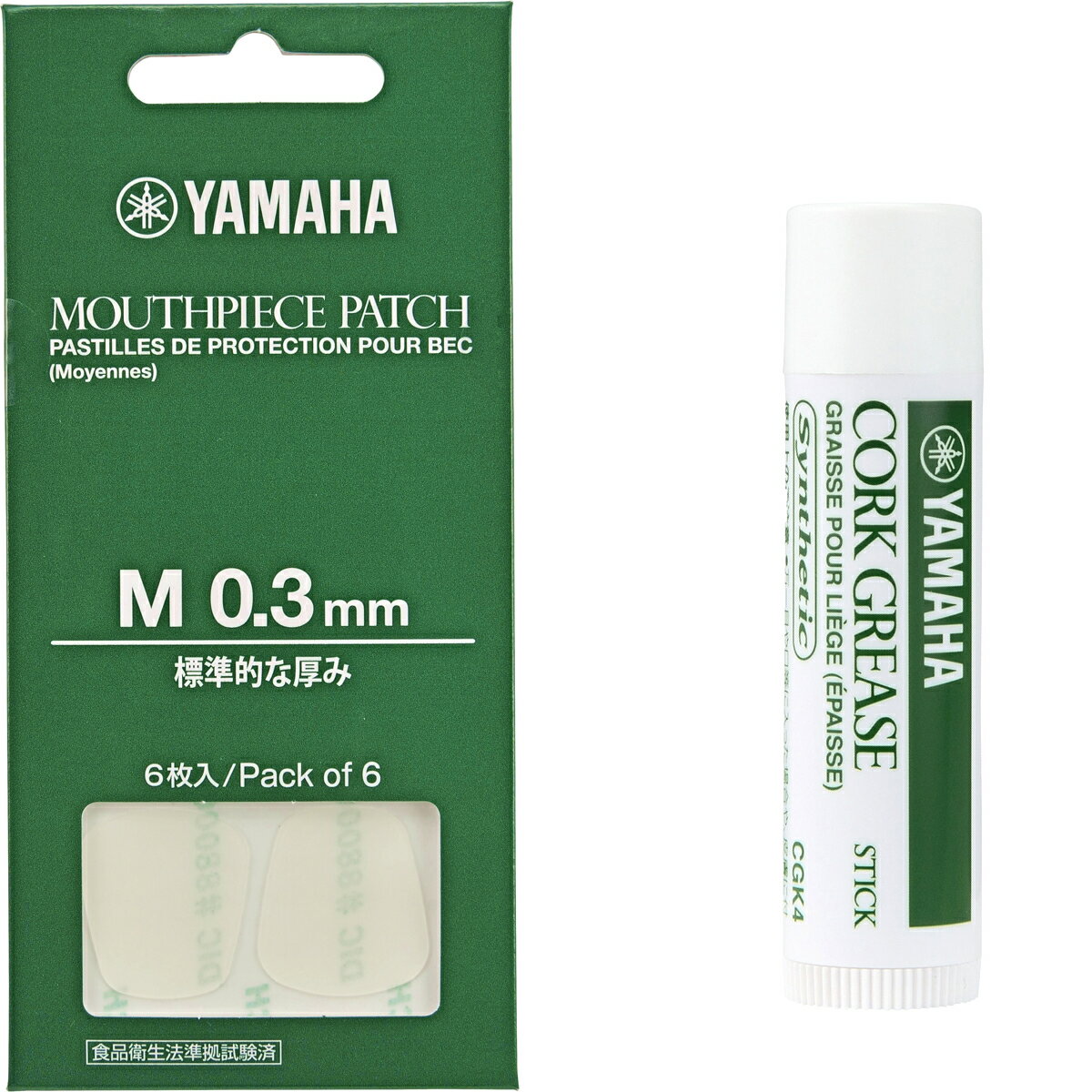 【メール便出荷品】YAMAHA ヤマハ MPPA3M3 マウスピースパッチ Mサイズ 0.3mm シール 6枚入り CGK4 コルクグリス セット 北海道 沖縄...