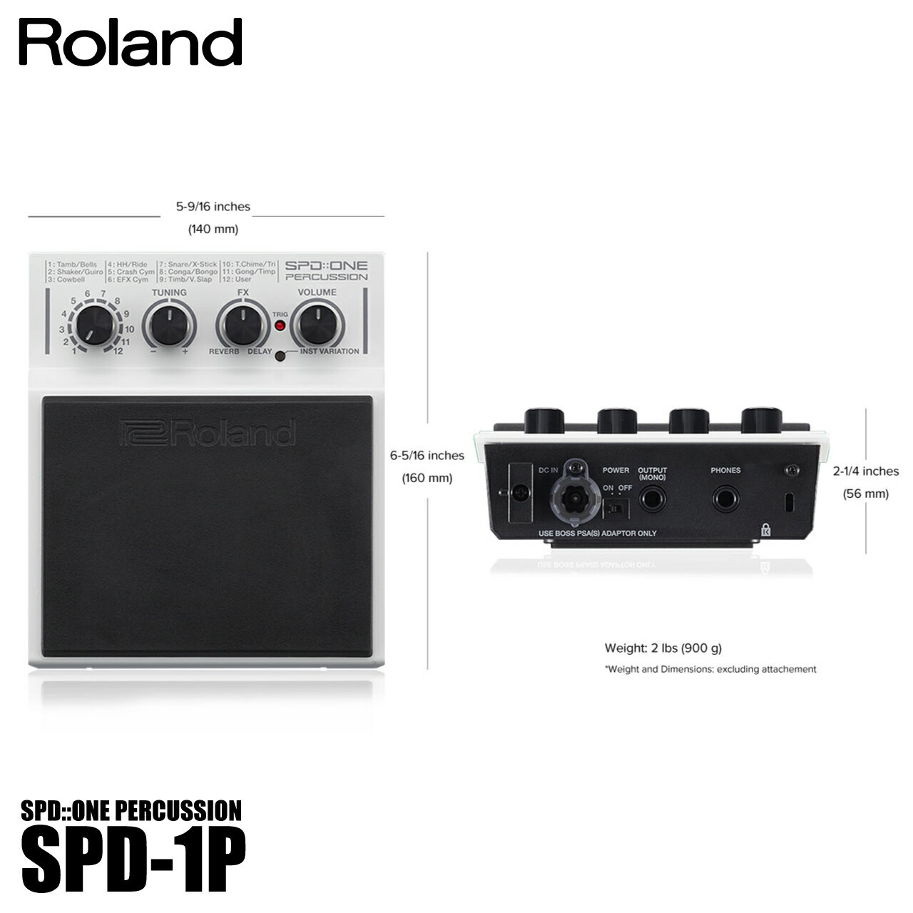 Roland �������� ¨Ǽ��ǽ SPD::ONE PERCUSSION SPD-1P �����ץ������å� �ɥ�� �Żҥɥ�� �ǥ�����ѡ����å���� �ϥ��֥�åɡ�SPD-1P�ۡں߸�ͭ�� ��
