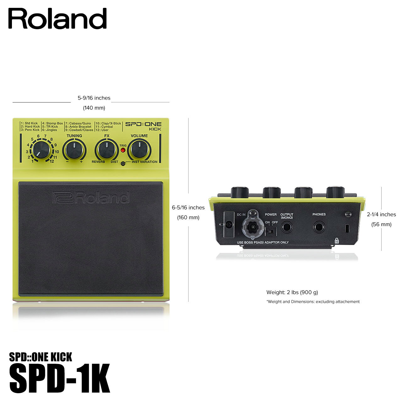 Roland �������� SPD::ONE KICK SPD-1K �����ץ������å� �ɥ�� �Żҥɥ�� �ǥ�����ѡ����å�����SPD-1K��