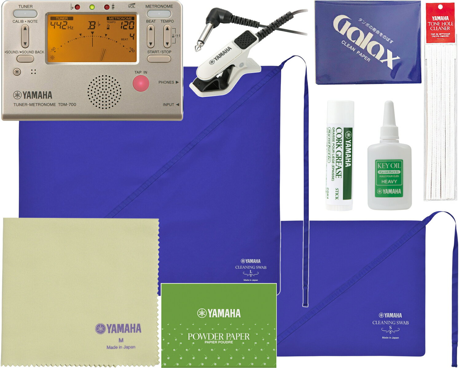 YAMAHA ヤマハ バスクラリネット お手入れセット 管楽器 お掃除 CLSL3 KOH3 CLSS3 bass clarinet TDM-700 チューナー...