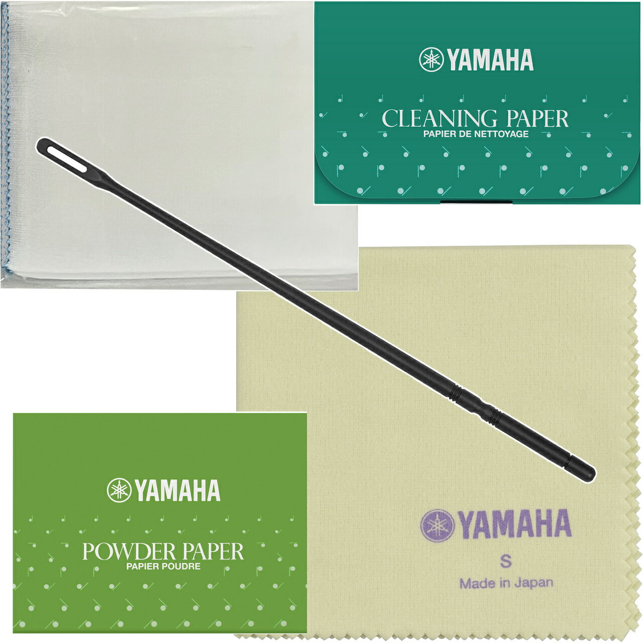 【メール便出荷品】 フルート お手入れセット クリーニングロッド CRFL2 パウダーペーパー PP3 CP3 クリーニングペーパー 他 北海道 沖縄 離島不可