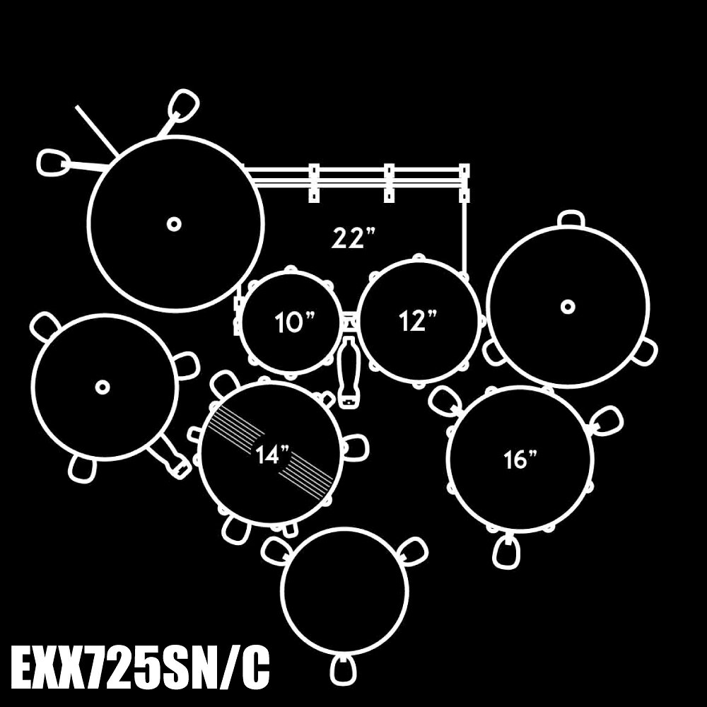 ワタナベ楽器 楽天SHOPのPearl パール オールインワン ドラムセット EXPORT EXX725SN/C #779 メタリックアメジストツイスト 2シンバル仕様【EXX725SN/C #779】【 8月7日時点メーカー在庫無し 】 初めてのドラムにおすすめ フルセット フルオプション 初心者 ビギナー 軽音 ブラバン｜アングル2
