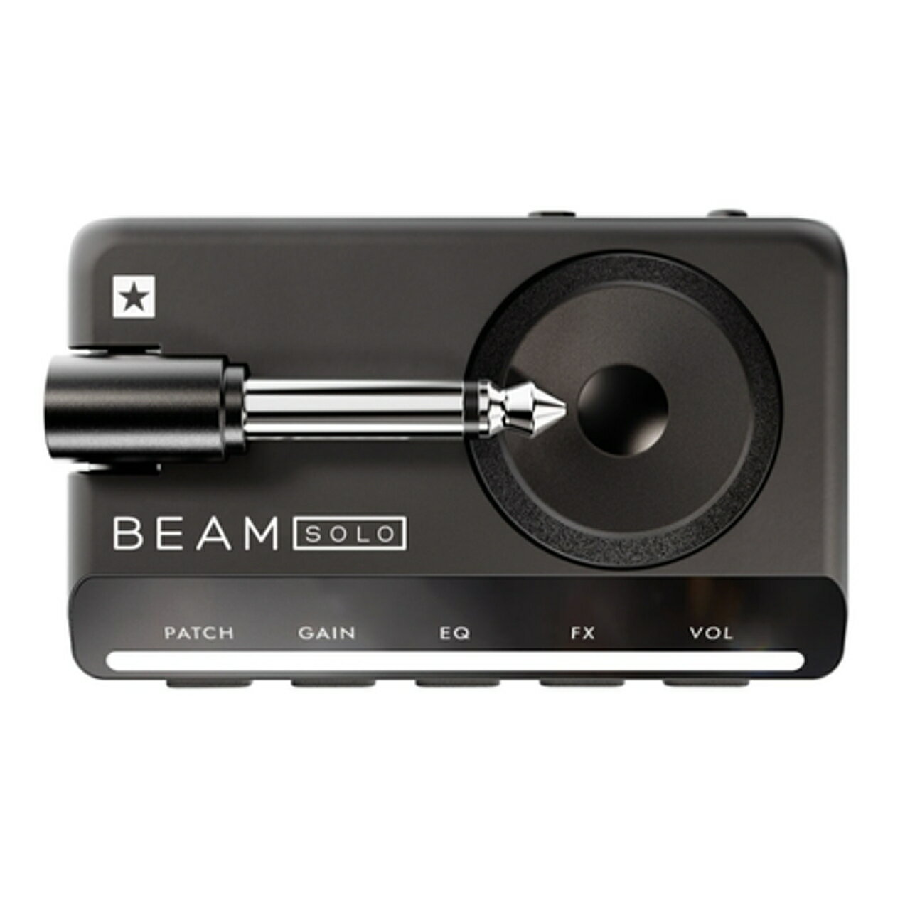 Blackstar渾身のヘッドフォンアンプが登場！ Blackstar&nbsp;BEAM:SOLO&nbsp; Blackstar渾身のヘッドフォンアンプが登場！ &nbsp;BEAM: SOLO あなたの世界を変えるヘッドフォンアンプ まるで世界的なレコーディングスタジオにいるかのような体験を、いつでも、どこでも。 BEAM: SOLOは、ヘッドフォンアンプの常識を覆す新しいサウンド体験を提供します。Blackstar のシグネチャートーンを、直感的でコンパクトな筐体に凝縮。エレキギター、アコースティックギター、ベースすべてに対応し、音質、操作性、アプリ連携のすべてで新たなベンチマークを打ち立てます。 臨場感あふれるサウンド体験をアプリで完全コントロール 高機能なスマホアプリがあらゆるアンプヘッド、キャビネット、マイク、エフェクターの性能を忠実に再現。 さらに、パッチをダウンロード・シェア・公開できるオンラインコミュニティにも対応。SNSでの共有を通じて、仲間との音づくりを楽しめます。 練習を支える機能の数々 チューナーを内蔵し、いつでも正確なチューニングをキープ。練習から本番まで、すべてのセッションで最高の成果を引き出します。 見える音作り、感じる操作性 BEAM: SOLO の『ダイナミックライトビーム』はリアルタイムでサウンドの状態を視覚化。アプリがなくても、音の変化が一目瞭然です。 SpeedDial コントロールホイールで直感的にトーン調整ができ、XpressFX コントロールはエフェクト操作をよりスムーズに。 ギターもボーカルも、これひとつで BEAM: SOLO は、市場で唯一ボーカル録音に対応したヘッドフォンアンプ。ギターと一緒にボー カルも同時にキャプチャできるから、ソングライターやマルチプレイヤーにも理想的です。 主な仕様：BEAM: SOLO - iOS / Android 対応アプリで直感的にトーン調整 - エレキ、アコースティック、ベース対応 - 持ち運びやすいコンパクト設計 - SpeedDialで素早くトーン設定 - 本体でパッチ・ゲイン・EQ・FX・音量を調整可能 - XpressFXでエフェクトのトーンを簡単にコントロール - Bluetooth接続でアプリ操作＆音楽再生- ISF(Infinite Shape Feature)EQでアメリカン〜ブリティッシュまでアンプトーンを調整 - USB-Cポート搭載（充電・オーディオインターフェース対応） - 可動式1/4インチジャックで全ギターに対応 - 3.5mm TRRSヘッドフォンジャックでクリアなモニタリング - 約5時間の連続使?が可能なバッテリー - ボーカル録音にも対応した唯?のヘッドフォンアンプ 他のサイトでも販売していますので、買いものカゴに入れても売り切れの場合がございます。ご了承の上ご注文下さい。