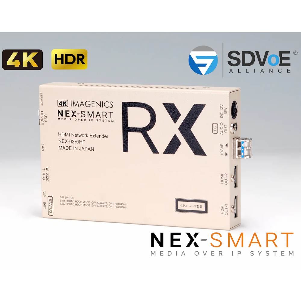 IMAGENICS イメージニクス NEX-02R/HF-S ◆ HDMIネットワーク受信器（シングルモードファイバーケーブル伝送タイプ）【NEX02R/HF-S】 ［ 映像・音声関連機器 ］