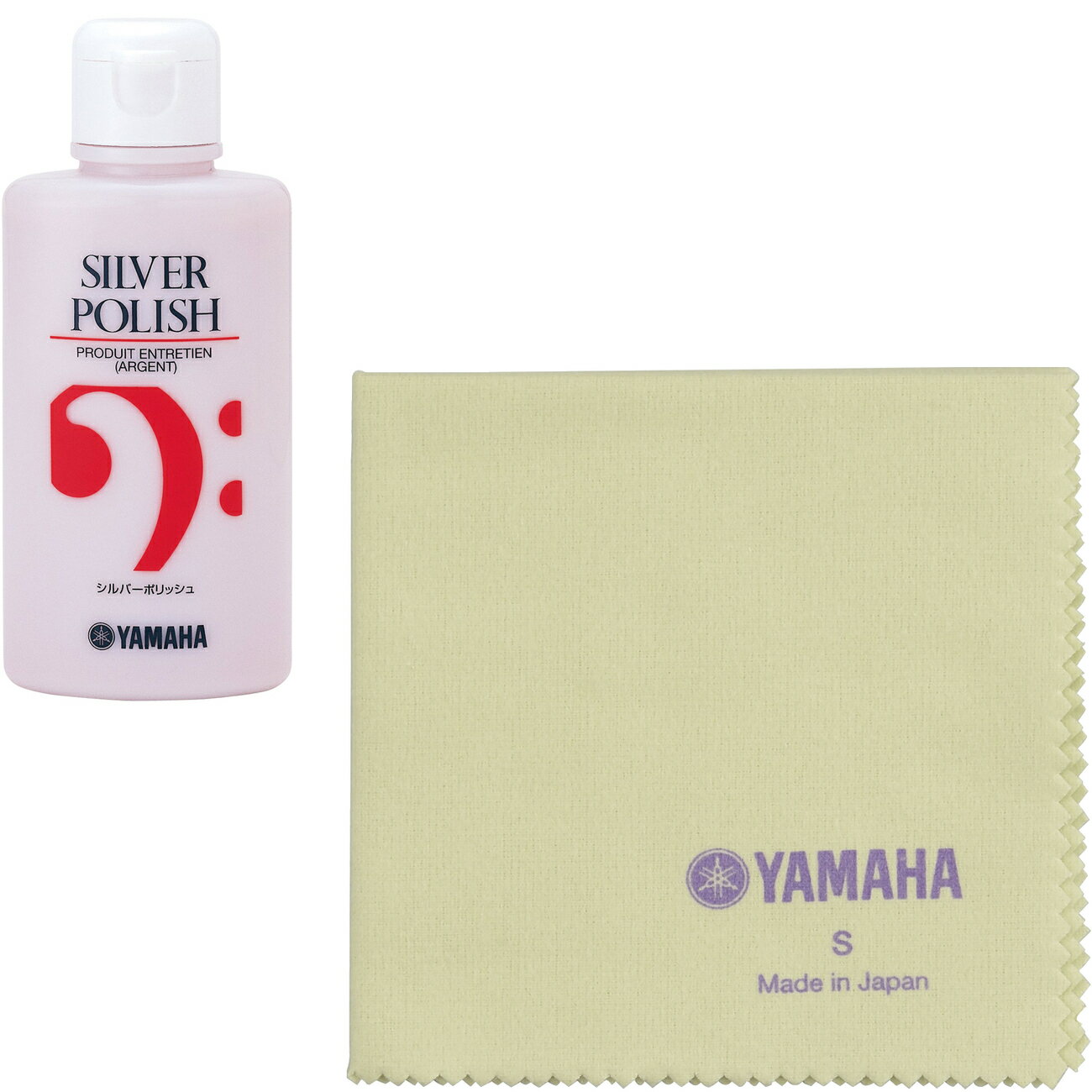 YAMAHA ヤマハ SP2 シルバーポリッシュ ポリシングクロス Sサイズ PCS3 銀メッキ お手入れ用品 セット E　以下対応不可 北海道 沖縄 離島 代引き