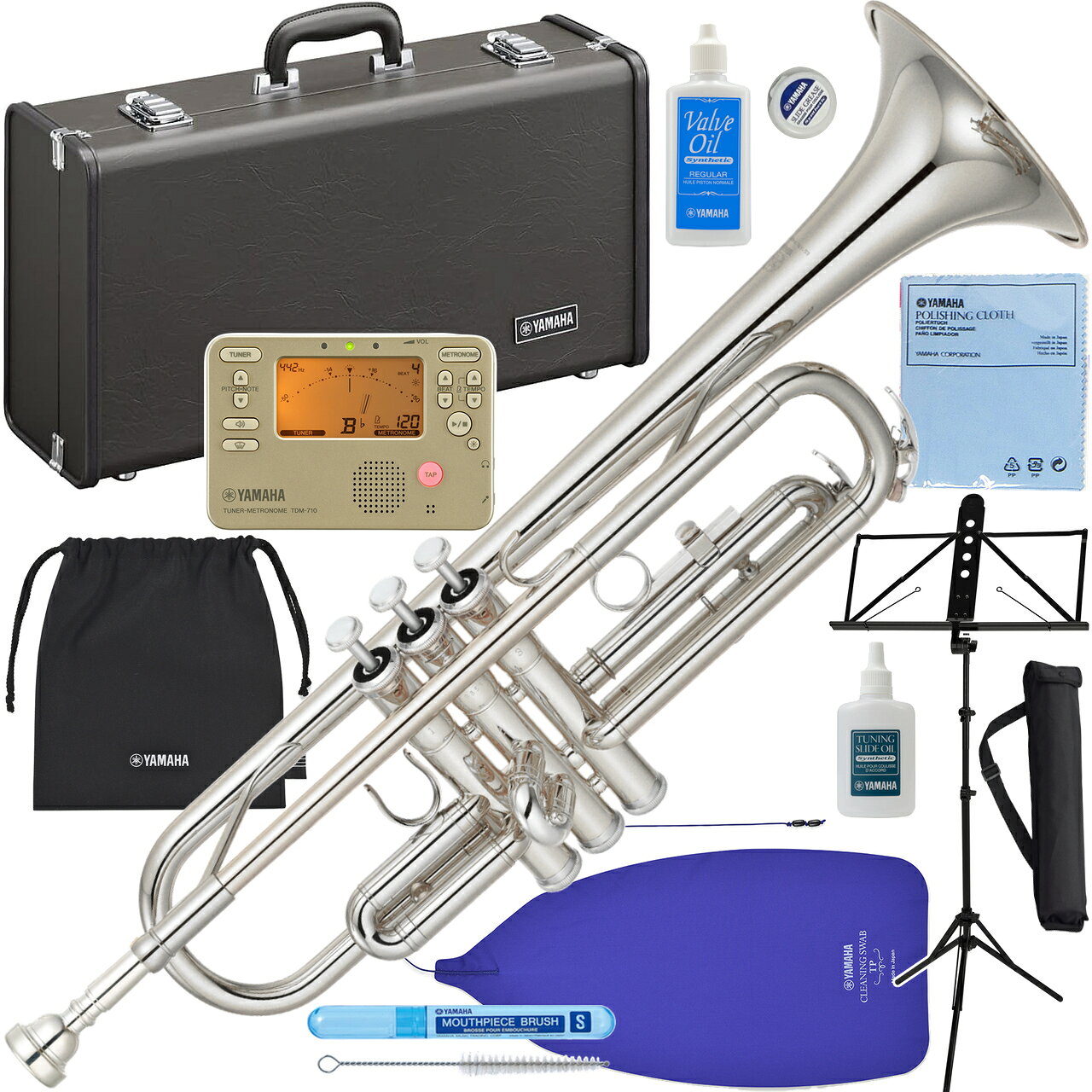YAMAHA ヤマハ 5年保証サービス対象 YTR-2330S トランペット 銀メッキ シルバー 管楽器 B♭ Trumpet セットBB　以下対応不可 北海道 沖縄 離島 代引き