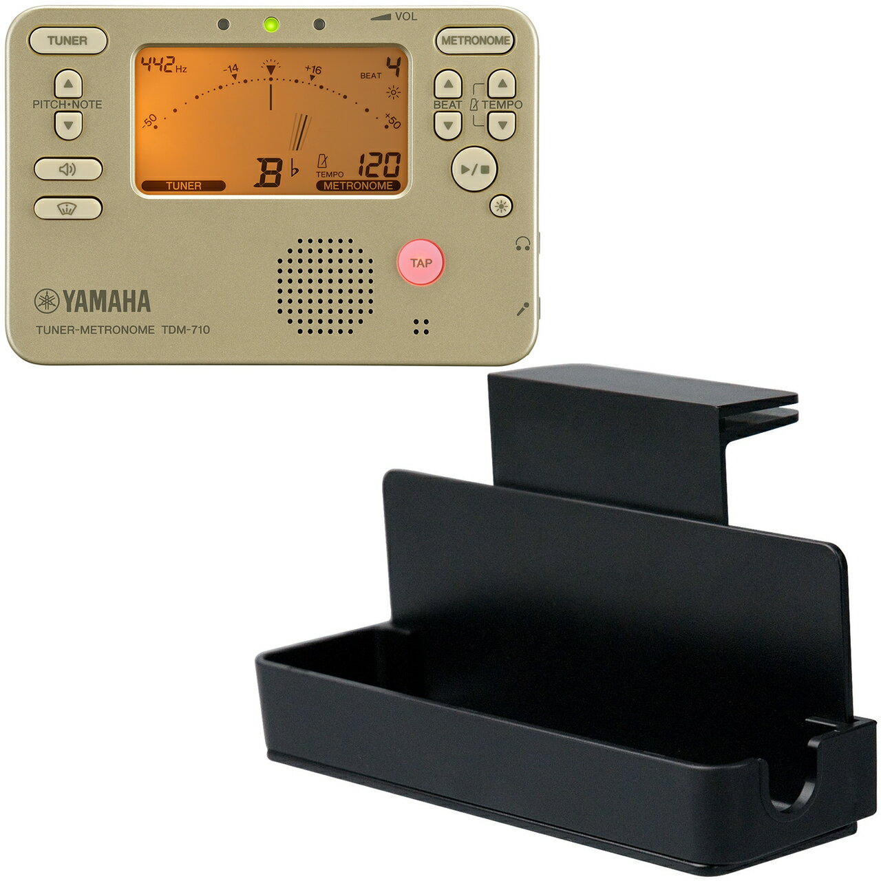 YAMAHA ヤマハ TDM-710GL ゴールド チューナーメトロノーム 管楽器 譜面台ラックデラックス MS-RKDX セットI　以下対応不可 北海道 沖縄 離島 代引き 同梱