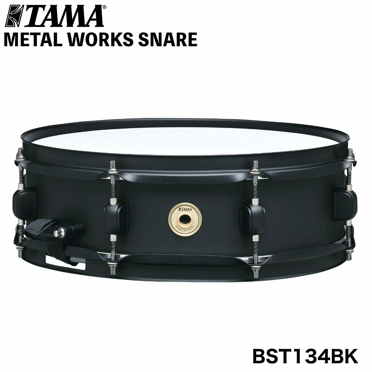 TAMA タマ Metalworks Snare Drum 13"x4" BST134BK ドラム スネア【BST134BK】【ケース付き 在庫有り 】 メタルワークス 小口径