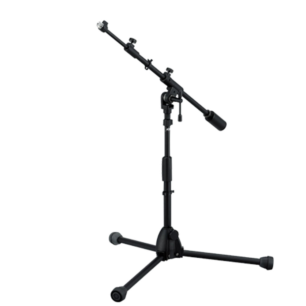 《 ブームスタンド 》ローポジションマイクスタンド&nbsp;MS736LBK&nbsp;1本&nbsp; ◆ TAMA ( タマ )&nbsp;Low Profile Telescoping Boom Stand MS736LBK Iron Worksシリーズ &nbsp;［ 特徴 ］ Iron Worksシリーズ・マイクスタンド MS736LBKは、マイクを低い位置で保持するためのローポジション用、ブームマイクスタンド。 先端部に実体ロッドを採用したテレスコ・ブームアームや、ドラムのスタンドの技術を流用したブーム角度調整機構、さらには鉄製の実体ロッドを用いて低重心化を図った3脚ベースなど、さまざまな新機構を採用しています。 プロフェッショナルなレコーディングスタジオでの使用を想定し、スタンドからのノイズを防止しつつ、安定してマイクを保持する機構を実現しました。［ 仕様 ］ フィニッシュ : ブラック 高さ調整幅　　 440mm - 605mm ブームアーム長さ 505mm - 850mm 重量 4.7kg（カウンターウェイト0.5kg含む） マイクホルダー取付部先端: 3/8" 付属品: 3/8"&rarr; 5/8"変換アダプター コードクリップ（15.9mm＆22.2mm用）