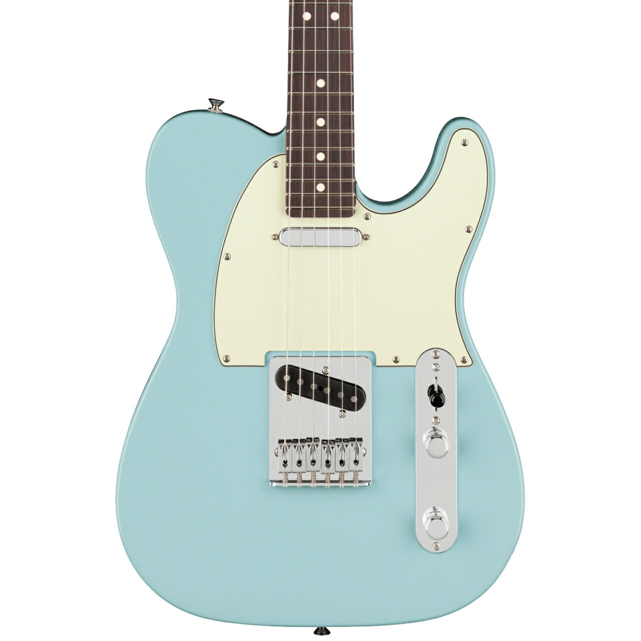 Fenderの定番Player IIから限定カラー、75周年ネックプレートを採用したテレキャスター75周年リミテッドエディションが登場！ 75th Anniversary Telecaster Collectionは、75年にわたり築かれてきたアイコニックなテレキャスターの豊かな伝統と伝説的なトーンを記念する特別なシリーズです。 1950年に産声を上げたテレキャスターは今なおエレキギターの代表モデルとして各メーカーが参考にし続けるギターです。 Player II Telecasterは、時代を超越したフェンダーの魅力を放ちながらも、その中身は現代プレイヤー向けにデザインされています。Modern "C"シェイプのネックバックにはシルキーなサテンウレタンフィニッシュが施されており、丁寧にロールオフされた指板エッジと22本のミディアムジャンボフレットを採用した9.5インチラジアスの指板が、ネック全長にわたり快適なプレイアビリティを提供します。 Player Series Alnico V Single-Coil Teleピックアップからはクリスタルのように澄み渡ったハイエンドとタイトなローエンドが得られます。3ウェイブレードスイッチにより、多彩なサウンド設計が可能です。6スチールブロックサドル式ブリッジと、ClassicGearチューニングマシンによりチューニングの安定性が確保され、無限のサウンドの可能性を追求できる柔軟性を備えています。 人気のテレキャスター、周りの人と被りたくない方はお見逃し無く！ ギグバック付属 画像はメーカー画像です。お届けの商品とは仕様や木目・色合いが異る場合があります。 店頭及び他のサイトでも販売しています。買い物かごに入れても売り切れの場合がございます。 ご了承の上、ご注文ください。 Body Material Alder Body Finish Gloss Polyester Neck Material Maple Neck Finish Satin Urethane Finish on Back of Neck with Gloss Urethane Headstock Face Neck Shape Modern "C" Scale Length 25.5" (648 mm) Fingerboard Material Rosewood Fingerboard Radius 9.5" (241 mm) Number of Frets 22 Fret Size Medium Jumbo Nut Material Synthetic Bone Nut Width 1.650" (42 mm) Tuning Machine Fender ClassicGear Bridge Pickup Player Series Alnico 5 Tele Single-Coil Neck Pickup Player Series Alnico 5 Tele Single-Coil Controls&nbsp; Master Volume, Master Tone Bridge 6-Saddle String-Through-Body Tele with Block Steel Saddles &nbsp;　