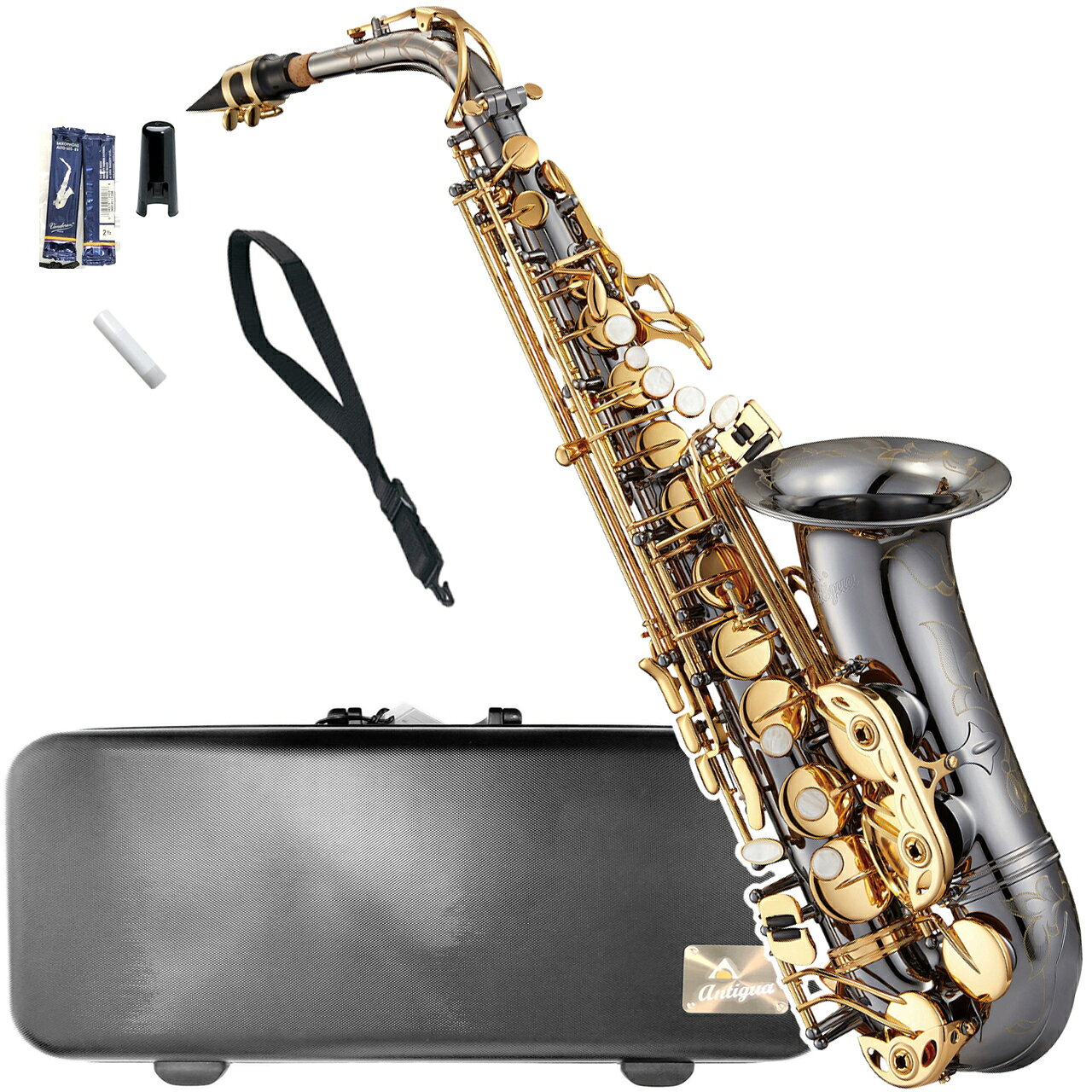 Antigua アンティグア アウトレット TS4248 パワーベル BG テナーサックス ブラック ゴールド Black nickel body gold finish keys　以下対応不可 北海道 沖縄 離島 代引き