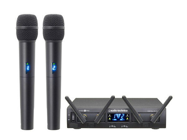 《 デジタル2.4GHzワイヤレスシステム 》 ◆ AudioTechnica ( オーディオテクニカ )　 ATW-1322［ パッケージ内容 ］ ◆ ATW-RC13J&nbsp; x1台 ・レシーバー本体 ◆ ATW-RU13J&nbsp; x2台 ・レシーバーユニット ◆ ATW-T1002J&nbsp; x2台 ・マイクロホンタイプトランスミッター ◆ 付属品 ・ラックマウントアダプター(長)、ラックマウントアダプター(短)、連結プレート、ゴム足4個、リンク用ケーブル、固定用ネジ10本、ACアダプター、ユニットホルダー(AT8690)2個、アンテナ4本、木ネジ4本、マイクホルダー(AT8456a)2個、変換ネジ(3/8-5/8)2本［ 商品説明 ］ ◆ 最大10チャンネルの同時使用が可能。 ◆ 使用周波数をコーディネートするリンク接続。 リンク接続で最大5台までレシーバー本体（ATW-RC13J）を接続可能。レシーバー間の通信フレームの同期を取り、各レシーバーの送受信のタイミングを合わせ、多チャンネル運用時の安定を確保します。 ◆ 堅牢なメタルボディとコンパクトサイズなラックマウント型レシーバー。 業務用の使用にも耐えうる耐久性、かつハーフラックサイズ。1Uにレシーバー本体（ATW-RC13J）2台を設置することができます。 ◆ 外部設置可能なレシーバーユニット（ATW-RU13J）は幅広い用途に対応。 室内の天井や壁、さらに別の部屋へ展開できるなど場所を選ばず設置可能。レイアウトの柔軟性を高め、さらに安定した音声通信を実現します。 ※ レシーバーユニットに接続するLANケーブルはCat.5のストレートタイプを使用し、長さは100m以下にしてください。 ◆ トランスミッターの受信レベルと電池残量などを一目で確認できる全面LCD搭載。 受信レベルは5ステップ、電池残量は4ステップで表示。 ◆ かんたんセットアップ。 自動設定機能を搭載しているため、ユーザーによるチャンネル設定は不要です。 ◆ 従来機種で高い評価を得ている3つのダイバーシティ（スペース、周波数、時間）を継承し、安定した音声通信を実現しています。 ◆ リアルタイム双方向通信で干渉周波数を自動回避。 トランスミッターとレシーバー間でリアルタイムに双方向通信を行い、干渉周波数を自動で回避。過酷な無線LAN環境下や突発的な妨害電波の発生時においてもドロップアウトを回避します。 &nbsp;［ システム仕様 ］ ◆ 運用電波帯域 ・2.4GHz ISM バンド ◆ オーディオダイナミックレンジ ・109dB ◆ 歪率 ・0.05%以下 ◆ 通信距離 ・60m(レシーバーユニット、トランスミッター間) ※見通し時、妨害電波がない場合 ◆ 動作温度範囲 ・0〜40℃ ◆ オーディオ周波数特性 ・20〜20,000Hz ◆ オーディオサンプリング ・24bit/48kHz ◆ レイテンシー ・3.8ms［ レシーバー本体 / レシーバーユニット ］ ：ATW-RC13J / ATW-RU13J ◆ 受信方式 ・自動チャンネル設定方式 ◆ 最大オーディオ出力レベル ・0dBV(XLR3ピンオス、バランス) ・6dBV(&phi;6.3mmモノラルジャック、アンバランス) ◆ 電源 ・DC12V(付属のACアダプター使用、日本国内専用) ◆ 外形寸法 ・TW-RC13J： H44xW209.8xD169.3mm ・ATW-RU13J： H77.6xW57xD19mm ◆ 質量 ・ATW-RC13J： 約940g ・ATW-RU13J： 約64g［ マイクロホンタイプトランスミッター ］ ：ATW-T1002J ◆ 送信出力 ・10mW ◆ 電源 ・DC3V(単3形アルカリ乾電池&times;2本) ◆ 動作時間 ・約6時間(単3形アルカリ乾電池使用時) ◆ 外形寸法 ・&phi;50xD254.8mm(突起部除く) ◆ 質量 ・280g(電池除く) ※ほかの機器との影響について Bluetooth 搭載機器、無線LAN・Wi-Fi を使用する機器、デジタルコードレス電話、電子レンジなど、本製品と同じ2.4GHz 帯の電波を使用する機器の影響によって音声が途切れることがあります。同様に、本製品の電波がこれらの機器に影響を与える可能性があるため、干渉し合う機 器同士は離して設置してください。　