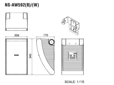 YAMAHA ( ヤマハ ) NS-AW592W ホワイト (ペア) ◆ フルレンジスピーカー・ 防水 全天候型 ■ 天井/壁面 取り付け型 ［ NS-AW series ］［ 送料無料 ］