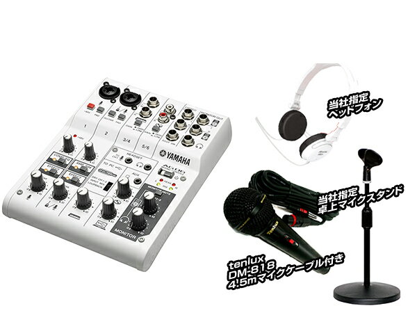 YAMAHA ( ヤマハ ) AG06 WEB キャスティングセット 1【AG06WEBSET1】 ◆【送料無料】【USBオーディオインターフェイス】【ミキサー】【ネット配信】【DTM】【DAW】